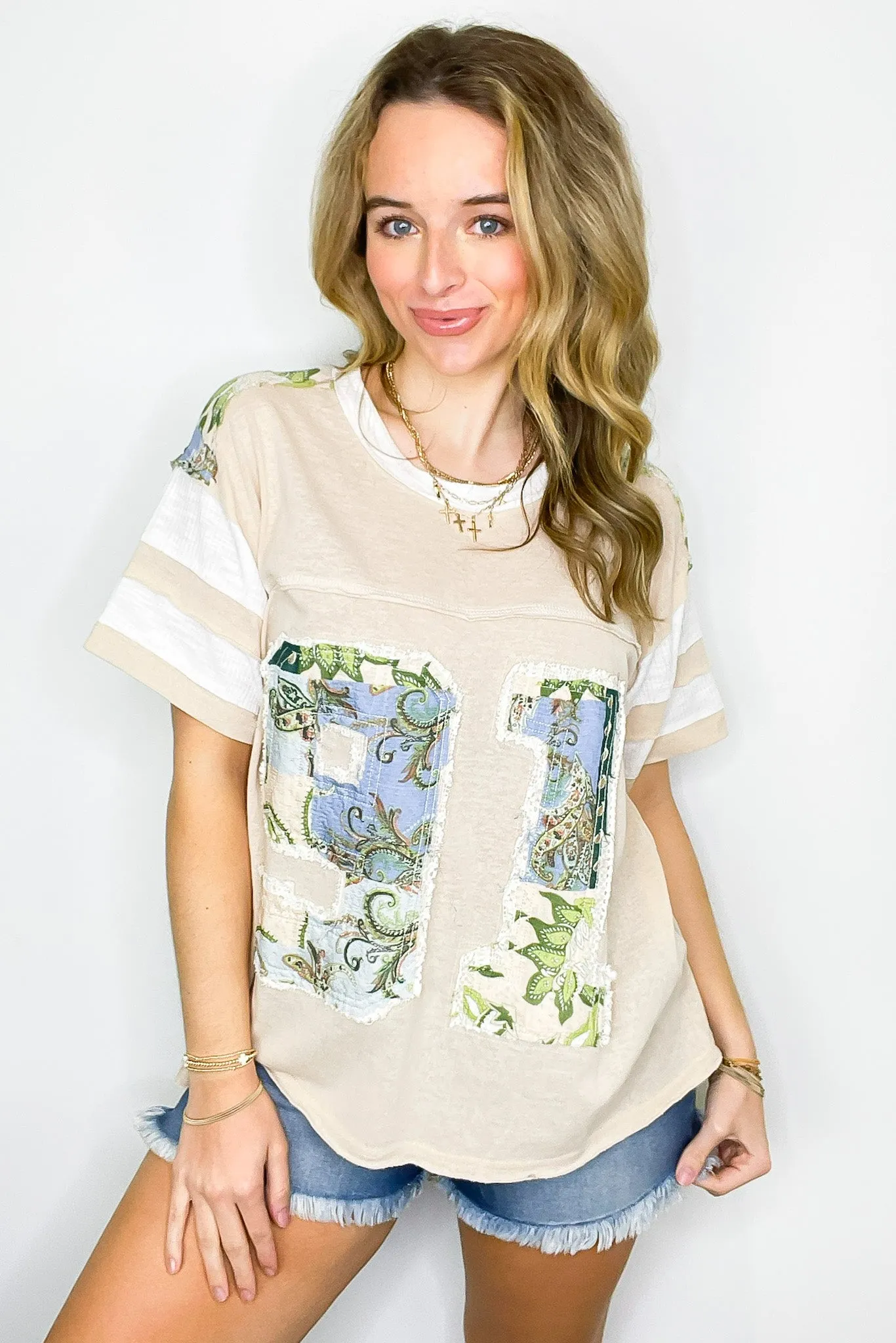 91 Graphic Patch Top