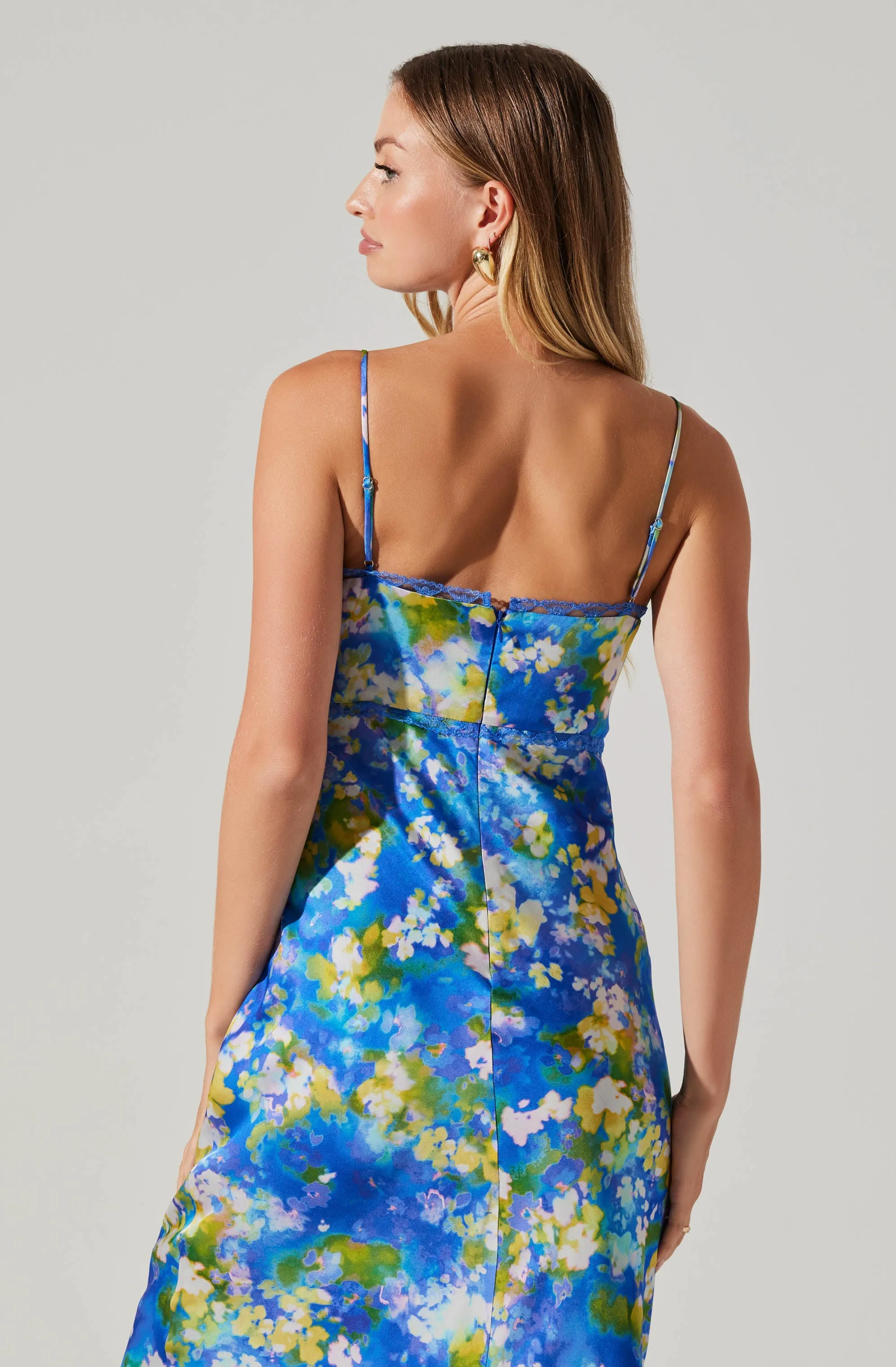 Affordable Luxury Florianne Floral Satin Maxi Dress  Last Chance!