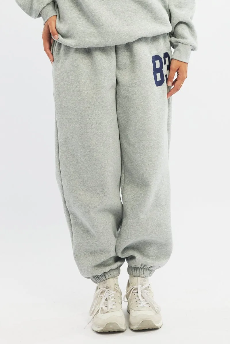 Affordable Luxury Grey Track Pants Jogger Ally  Last Few Pieces!