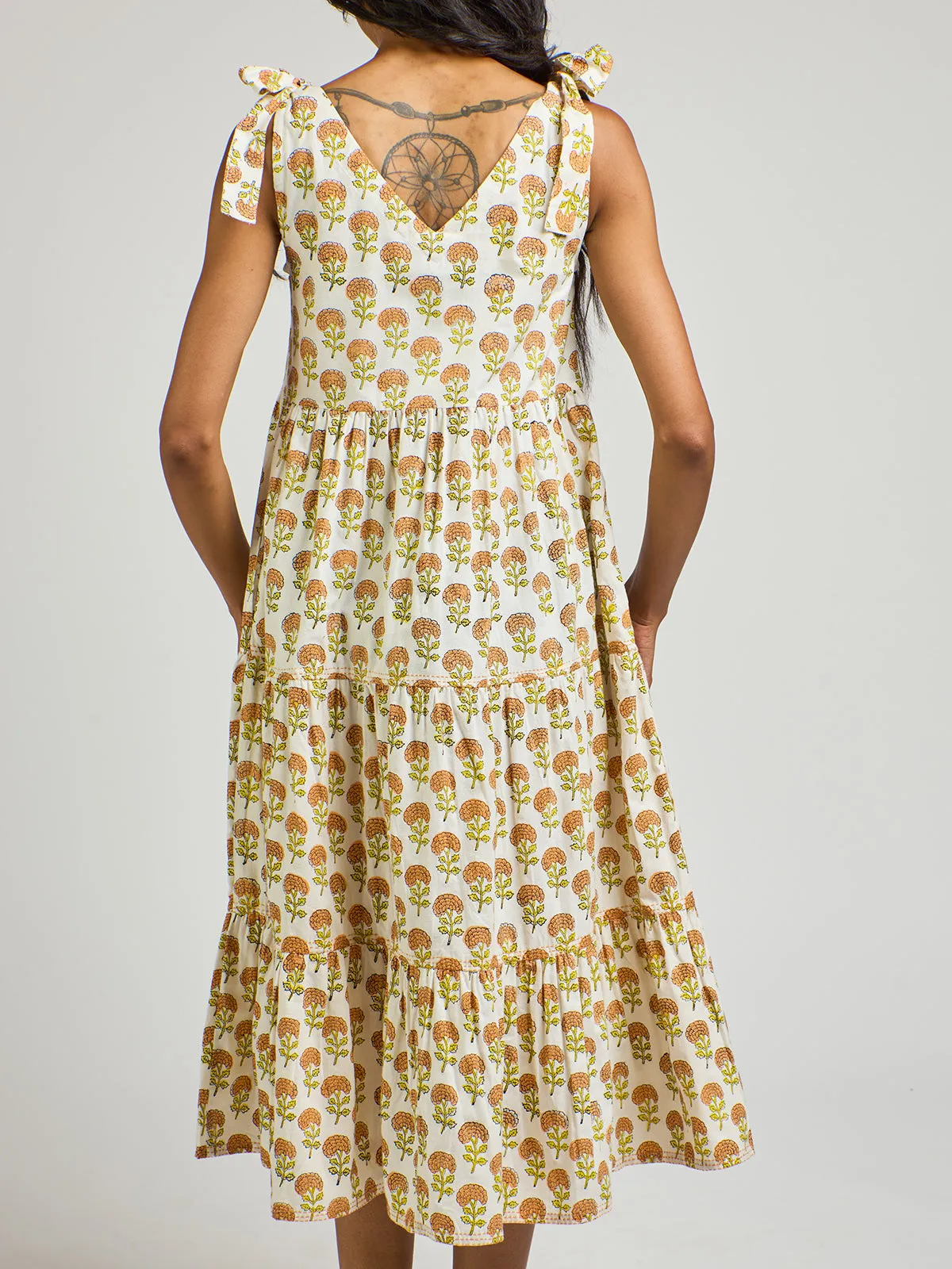 Affordable Luxury Lorelei Tiered Dress - Marigold  Stylish & Comfortable