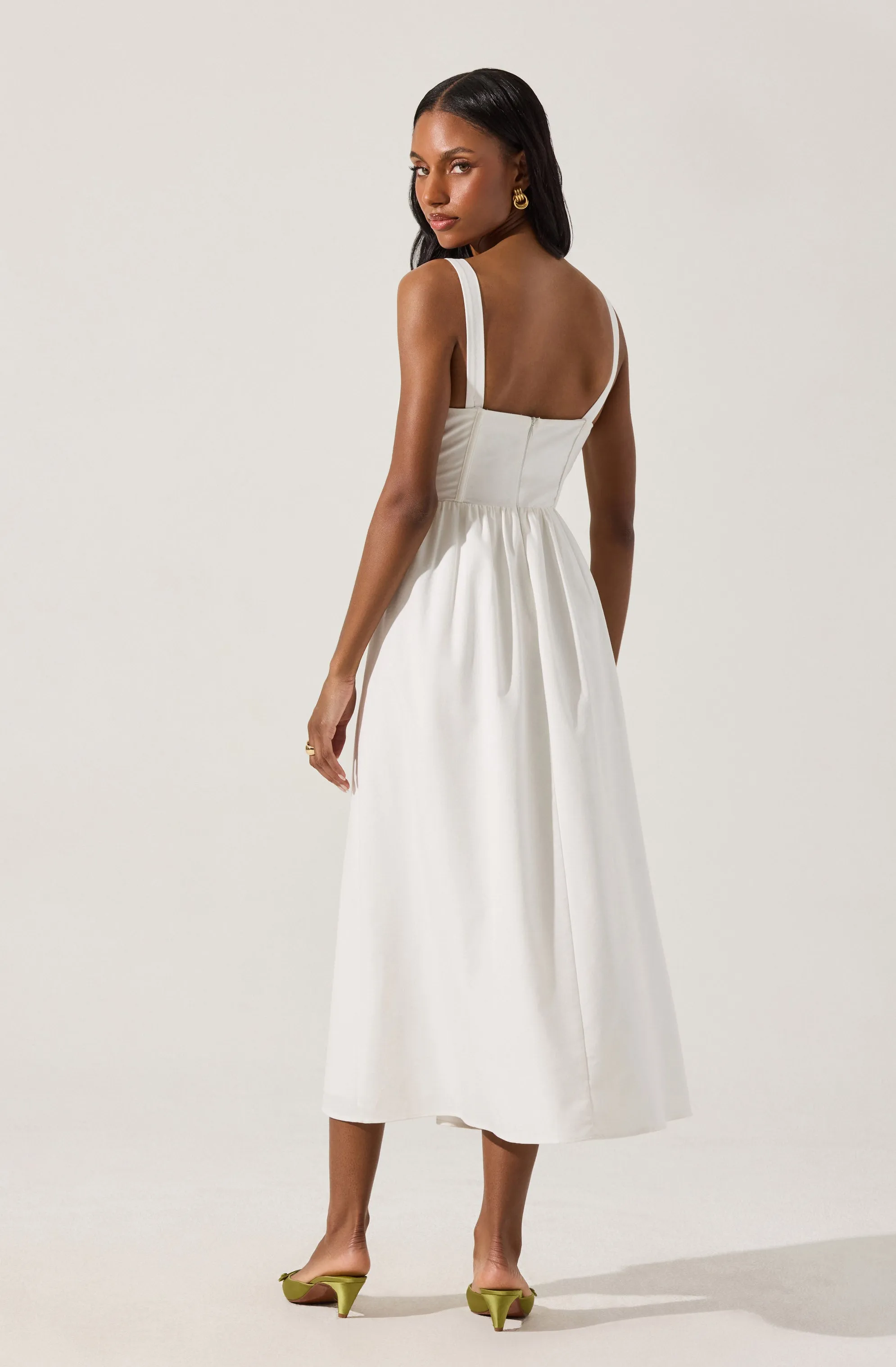 Affordable Luxury Sweetheart Corset Linen Dress  Today Only!
