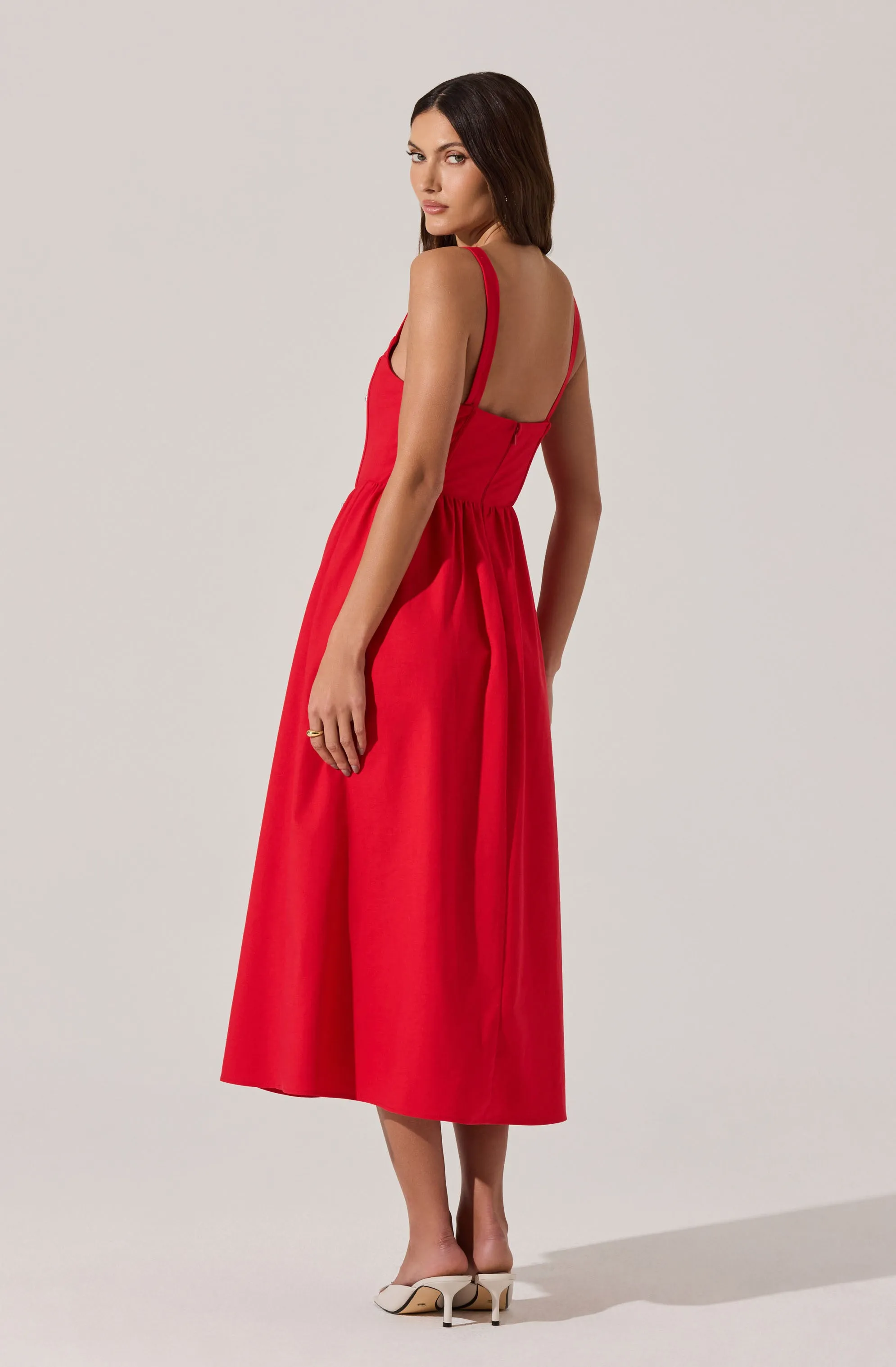 Affordable Luxury Sweetheart Corset Linen Dress  Today Only!