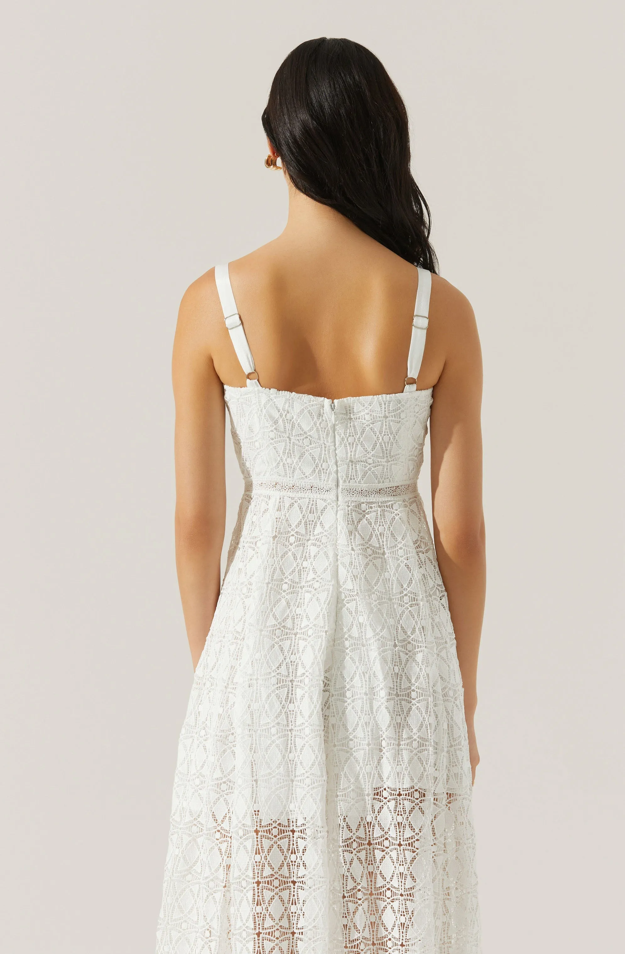 Affordable Luxury Tenna Lace Bustier Midi Dress  Limited Availability!
