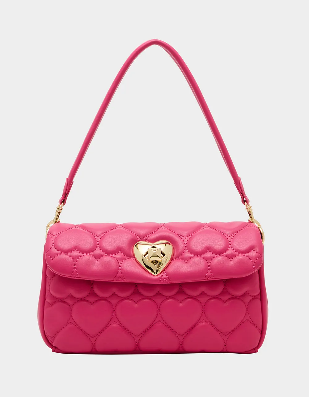 ALWAYS HEART-CORE FLAP SHOULDER BAG PINK Betsey Johnson