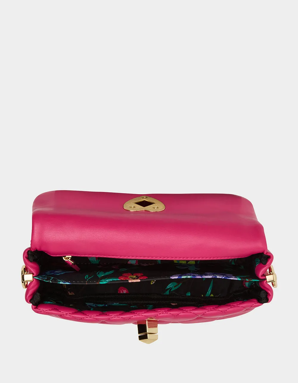 ALWAYS HEART-CORE FLAP SHOULDER BAG PINK Betsey Johnson