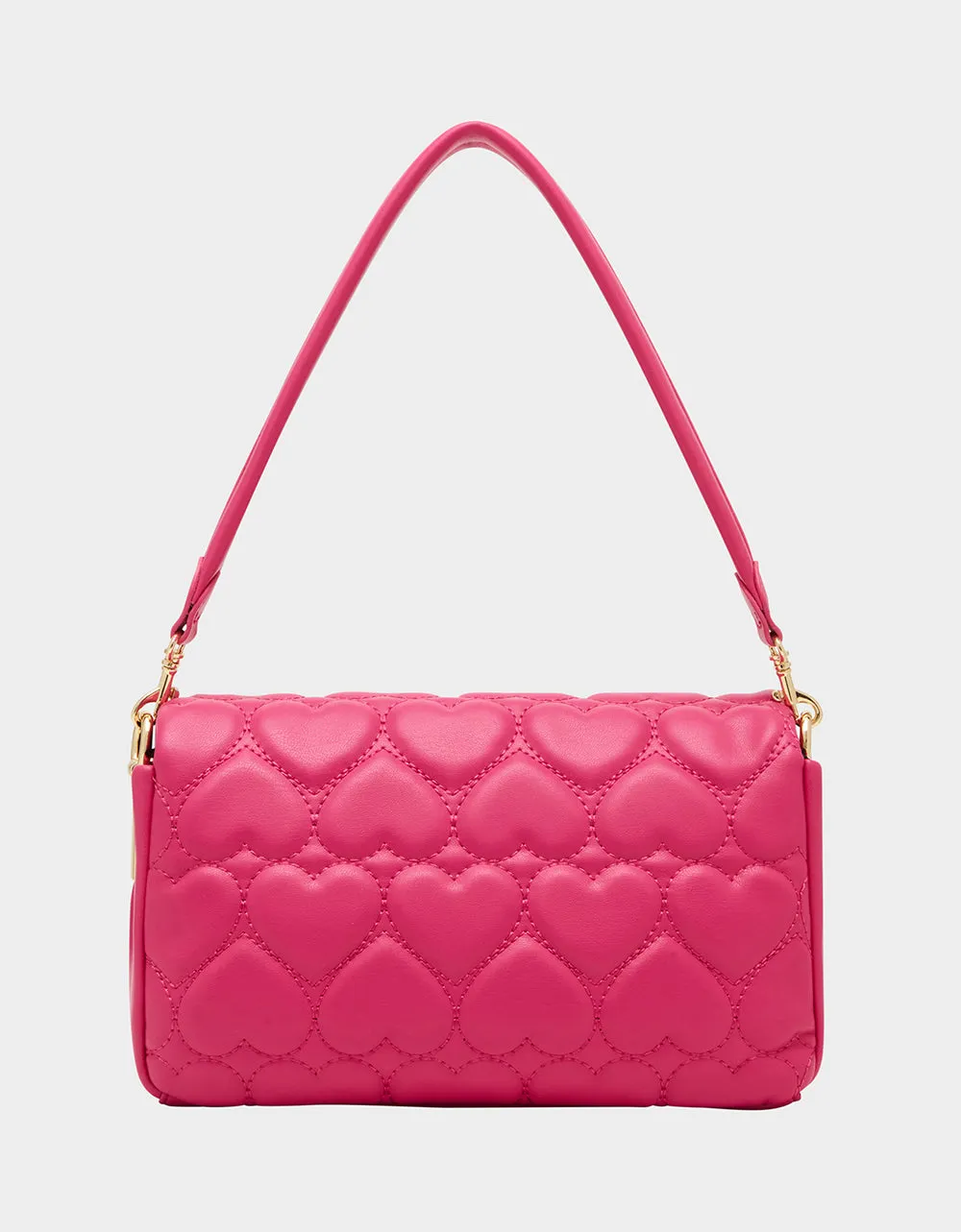 ALWAYS HEART-CORE FLAP SHOULDER BAG PINK Betsey Johnson
