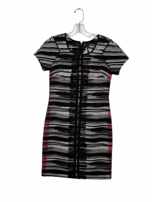 Andrew Marc Size 0 Black Print Pre-Owned Dress- Ladies