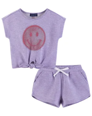 Andy & Evan Tie-Front Top & Short Set