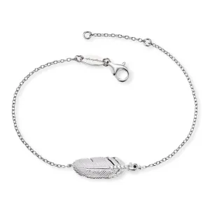 Angel Whisperer Silver Feather Bracelet ERB-LILFEDER-ZI