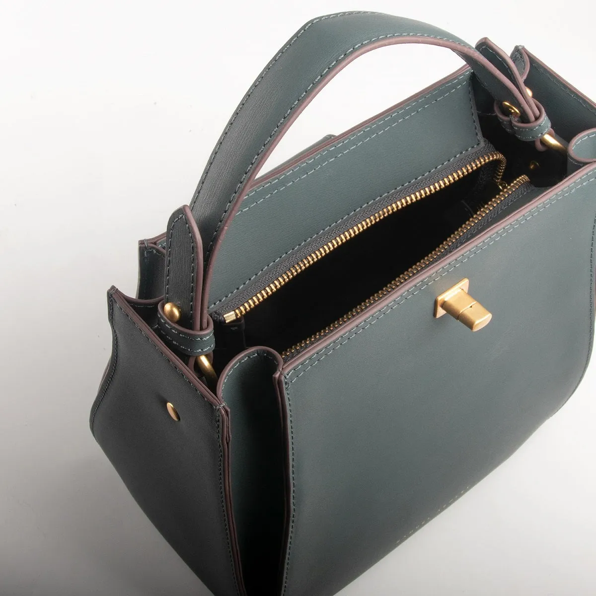 Athena Leather Bucket Bag