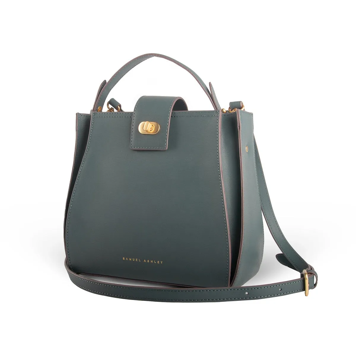 Athena Leather Bucket Bag