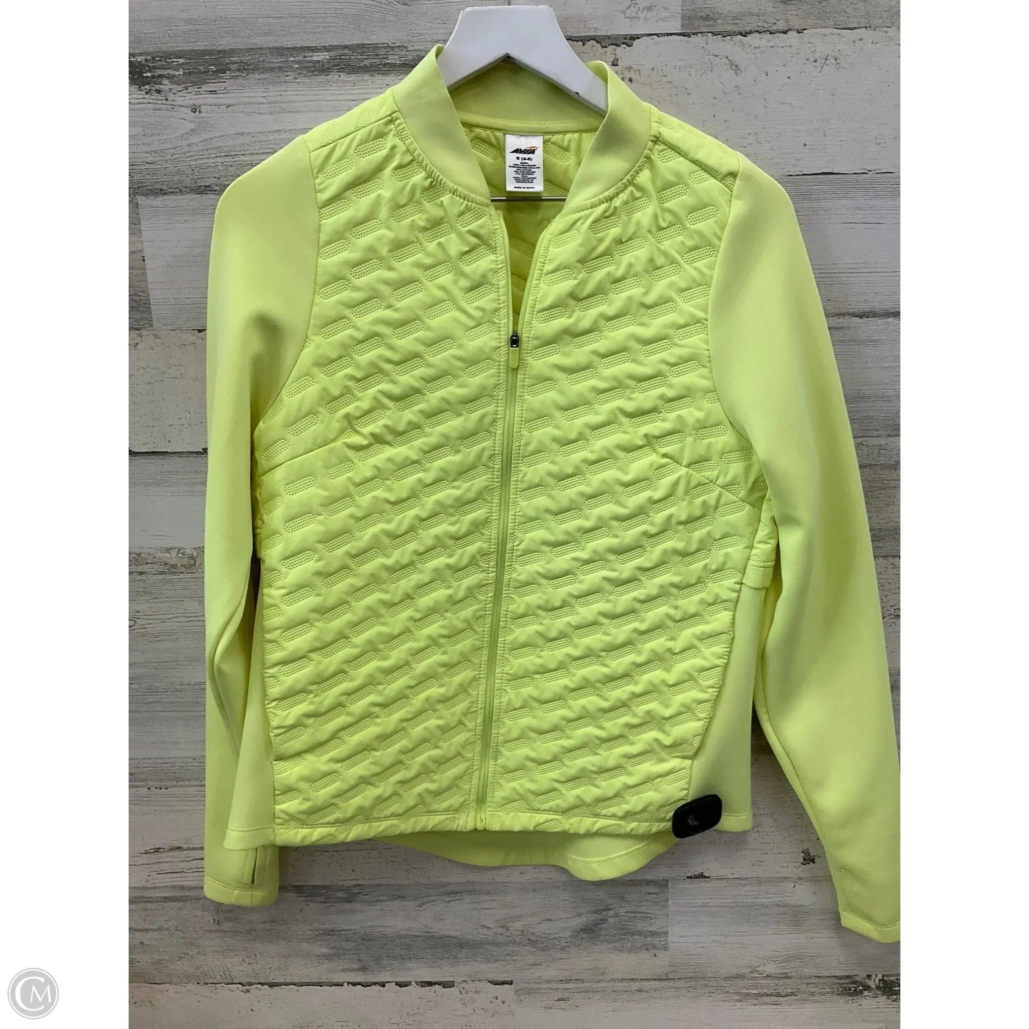 Athletic Jacket By Avia In Yellow, Size: S