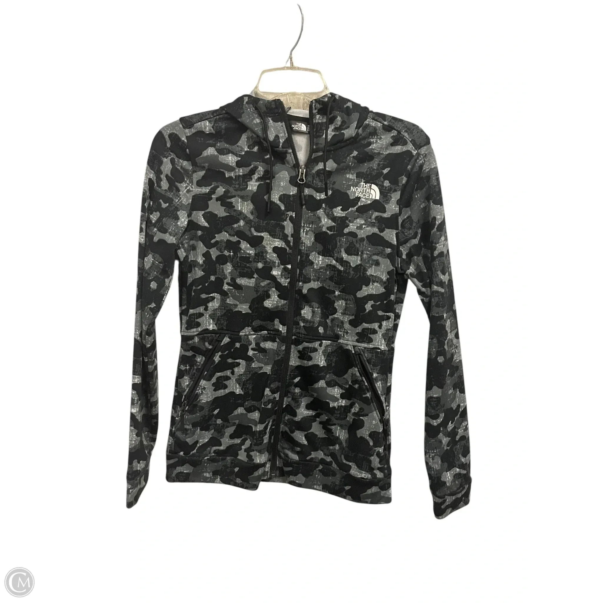 Athletic Jacket By The North Face In Camouflage Print, Size: Xs