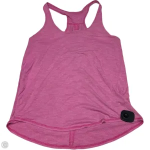 Athletic Tank Top By Lululemon In Pink, Size: M