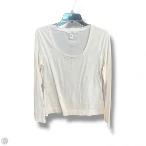 Athletic Top Long Sleeve Crewneck By Athleta In White, Size: M