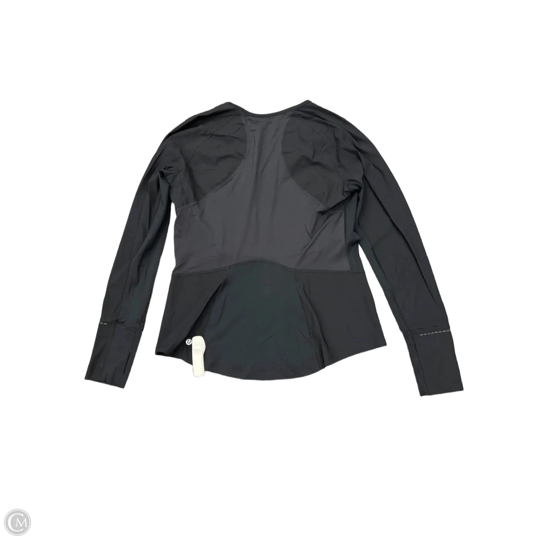 Athletic Top Long Sleeve Crewneck By Lululemon In Black, Size: 12