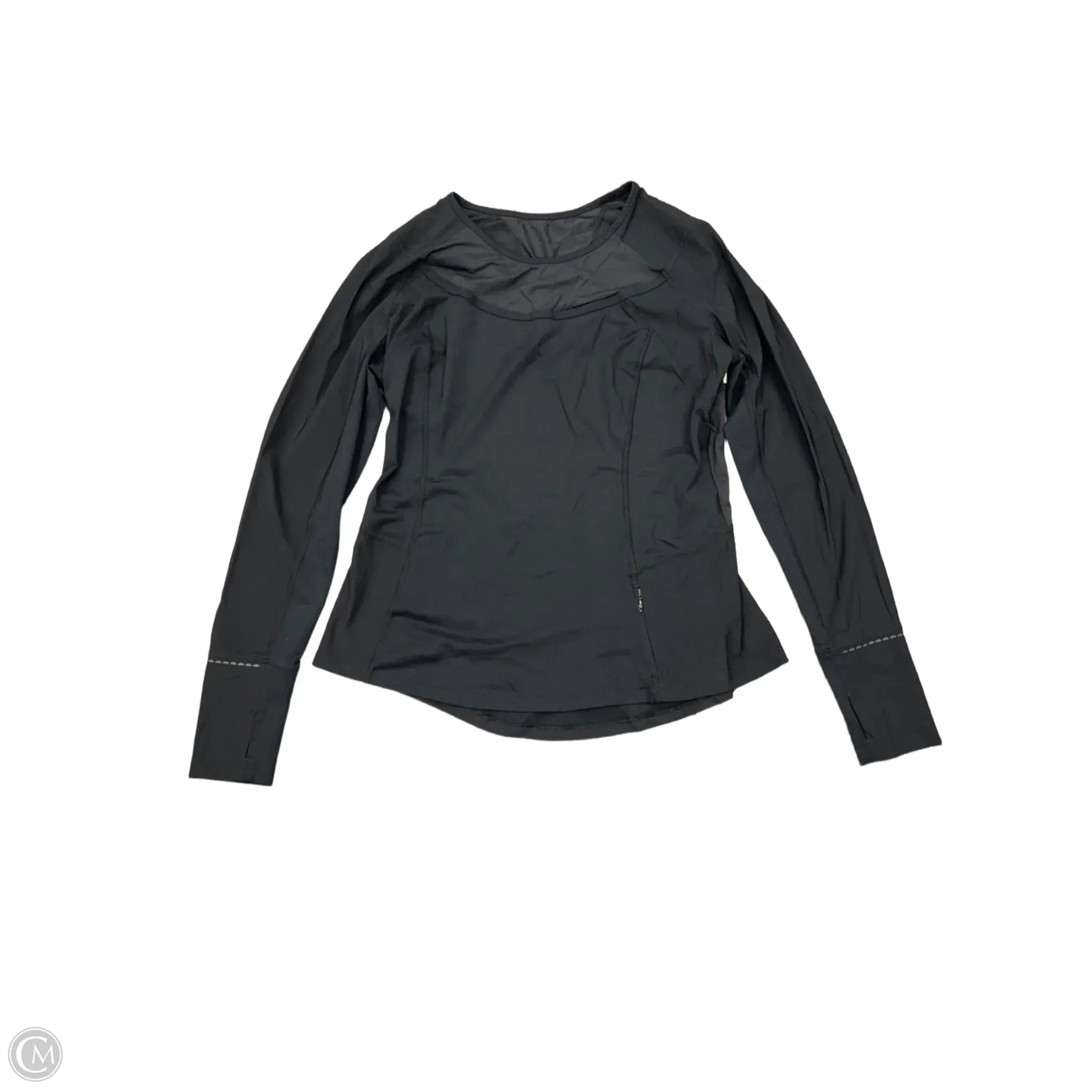Athletic Top Long Sleeve Crewneck By Lululemon In Black, Size: 12