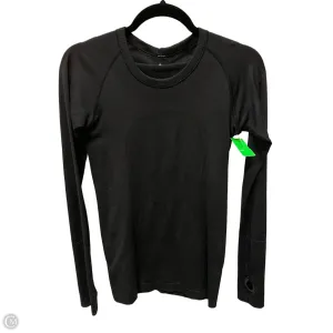 Athletic Top Long Sleeve Crewneck By Lululemon In Black, Size: S