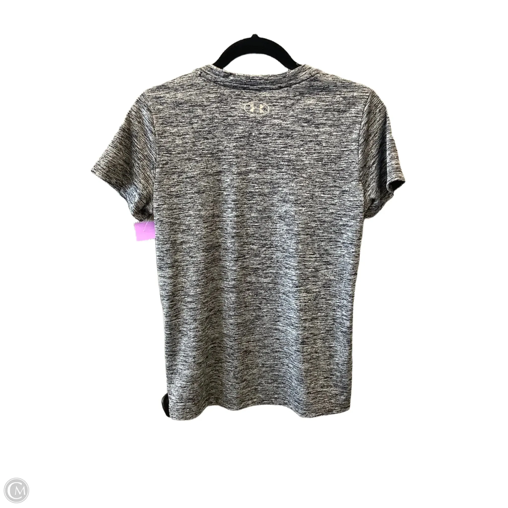 Athletic Top Short Sleeve By Under Armour In Grey, Size: S