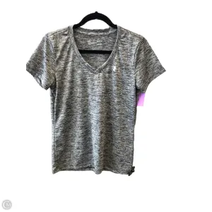 Athletic Top Short Sleeve By Under Armour In Grey, Size: S