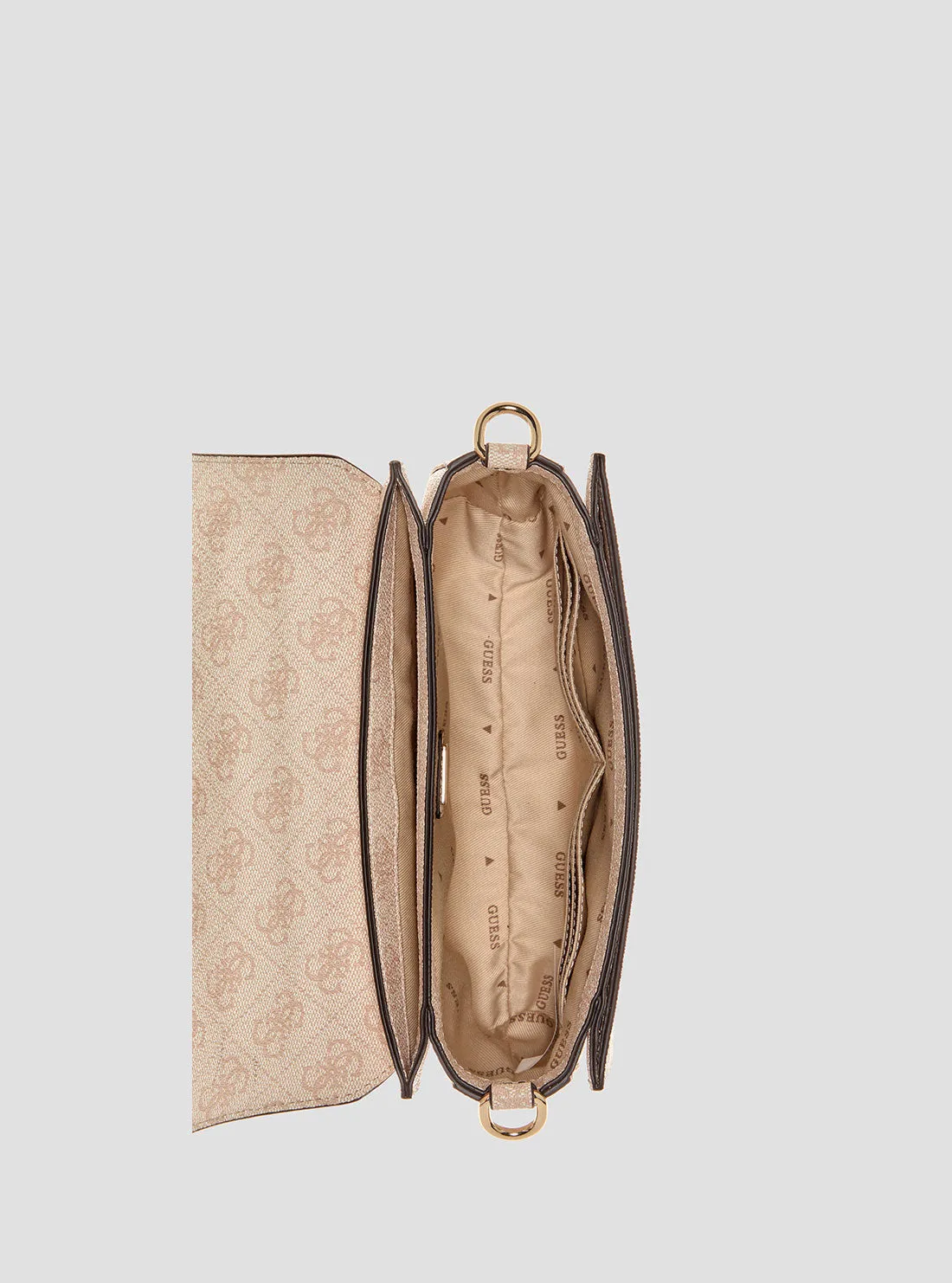Beige Logo Orlina Top Handle Bag Guess