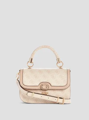 Beige Logo Orlina Top Handle Bag Guess