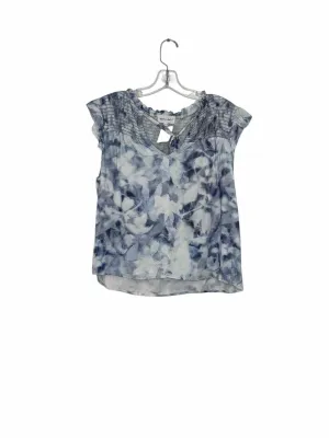Bella Dahl Size Small Blue Print Pre-Owned Tank Top- Ladies