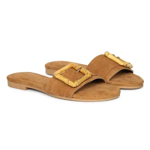 BestSelling Amsterdam Suede - Cognac Sandals  Ends Soon!
