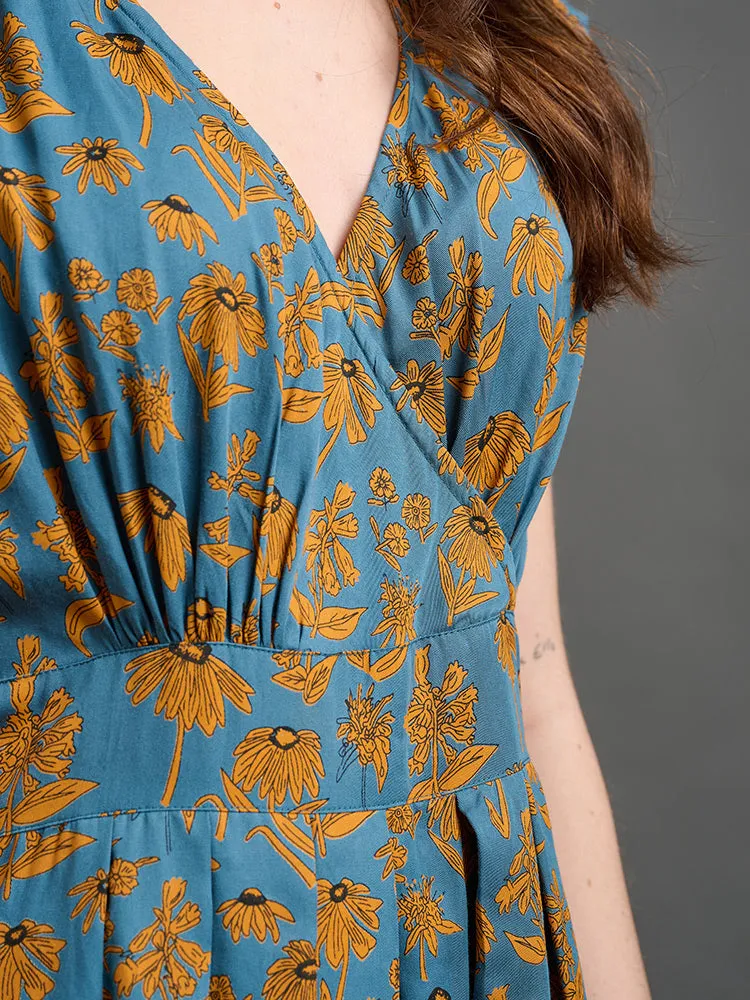 BestSelling Lucille Dress - Teal Floral  Last Few Pieces!