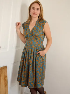 BestSelling Lucille Dress - Teal Floral  Last Few Pieces!