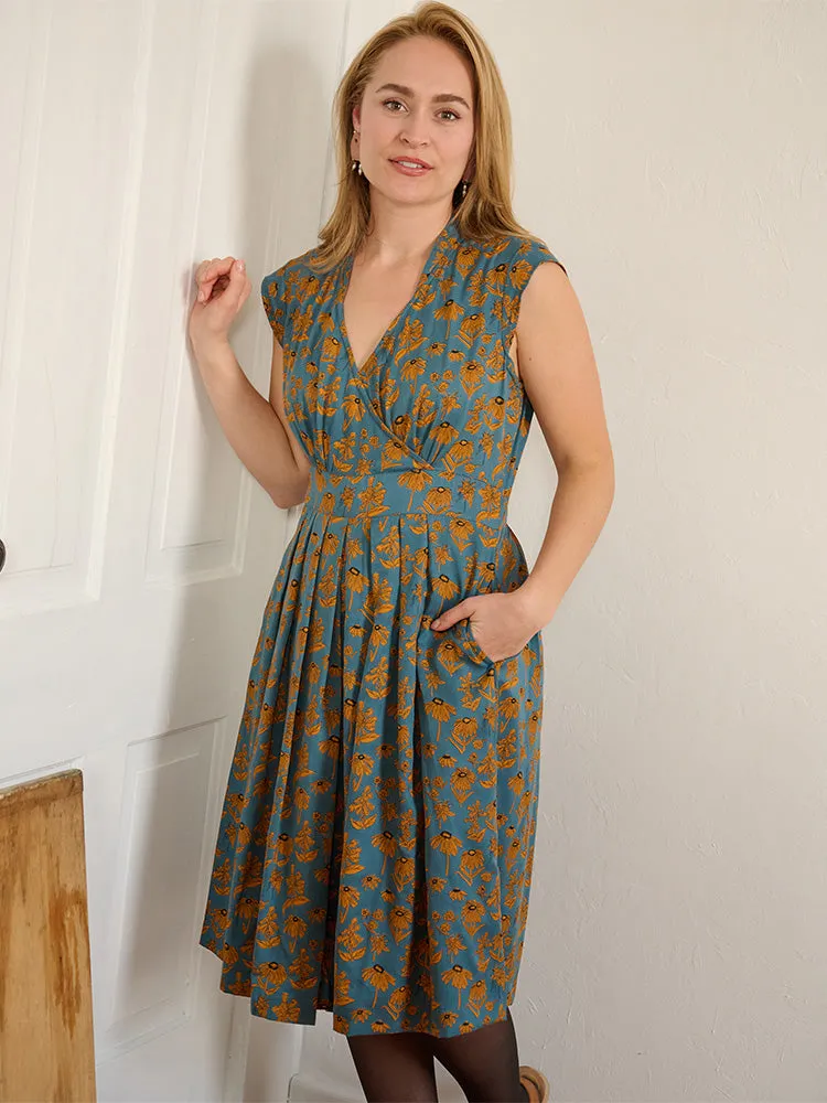 BestSelling Lucille Dress - Teal Floral  Last Few Pieces!