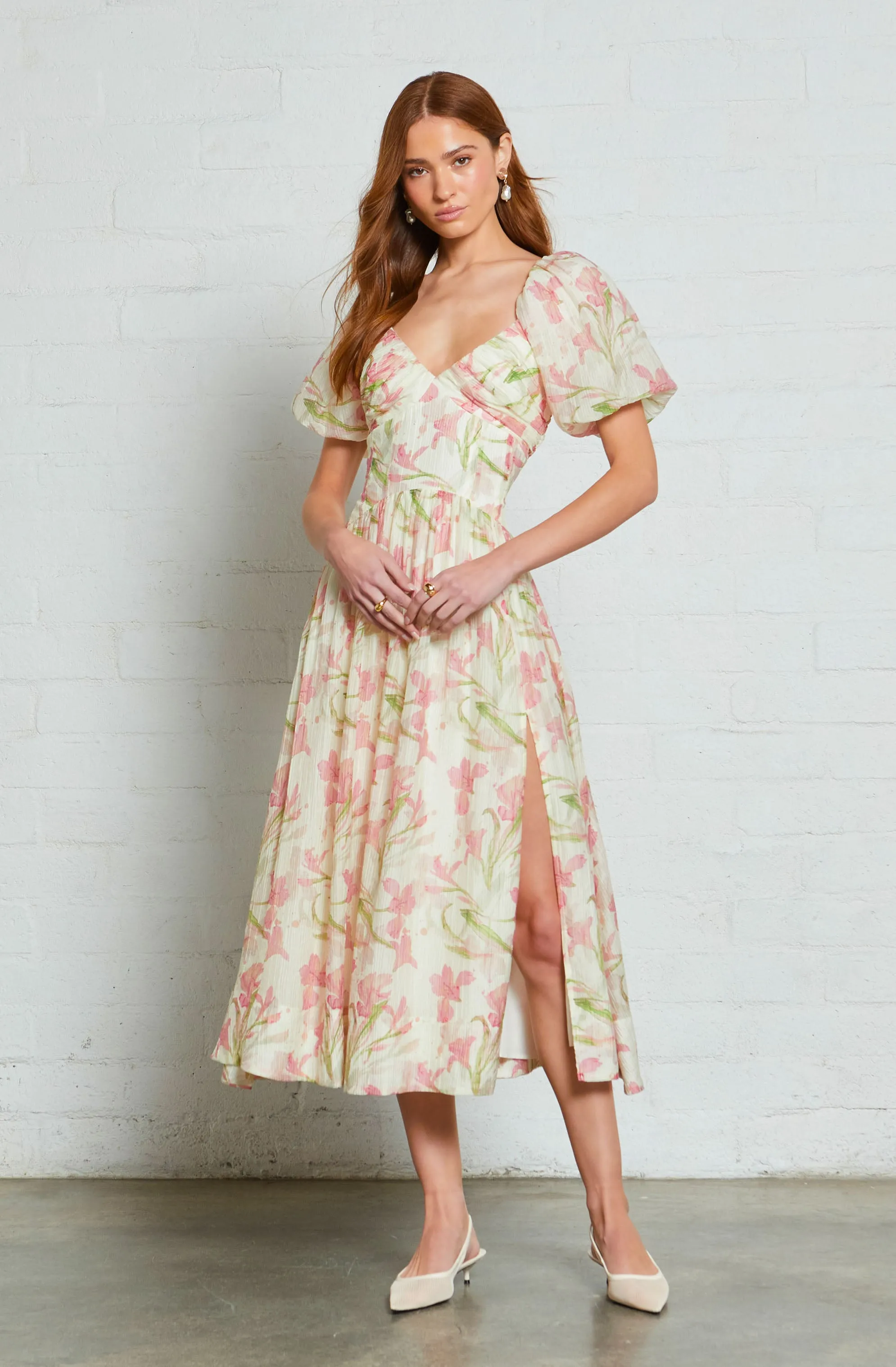 BestSelling Sasilia Floral Puff Sleeve Dress  Ends Soon!