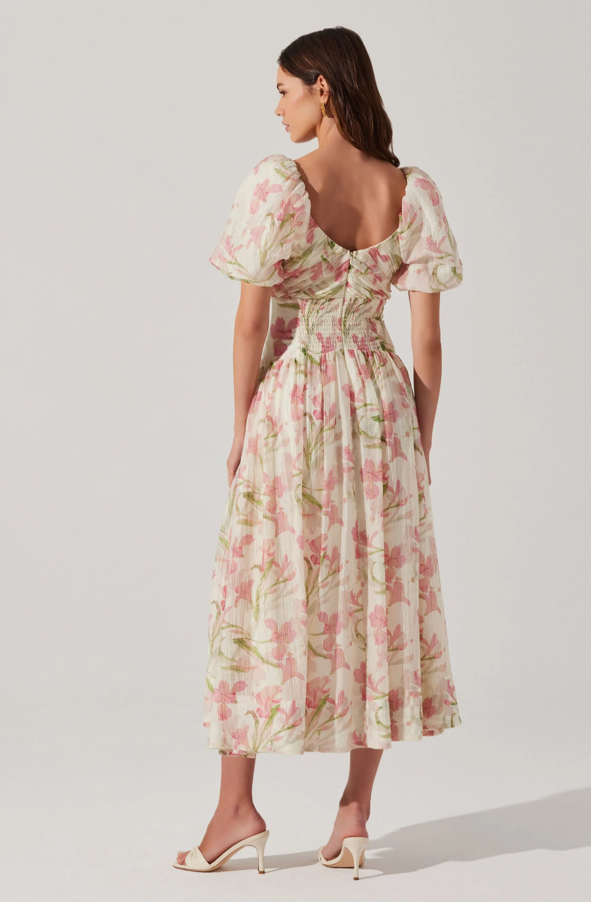 BestSelling Sasilia Floral Puff Sleeve Dress  Ends Soon!