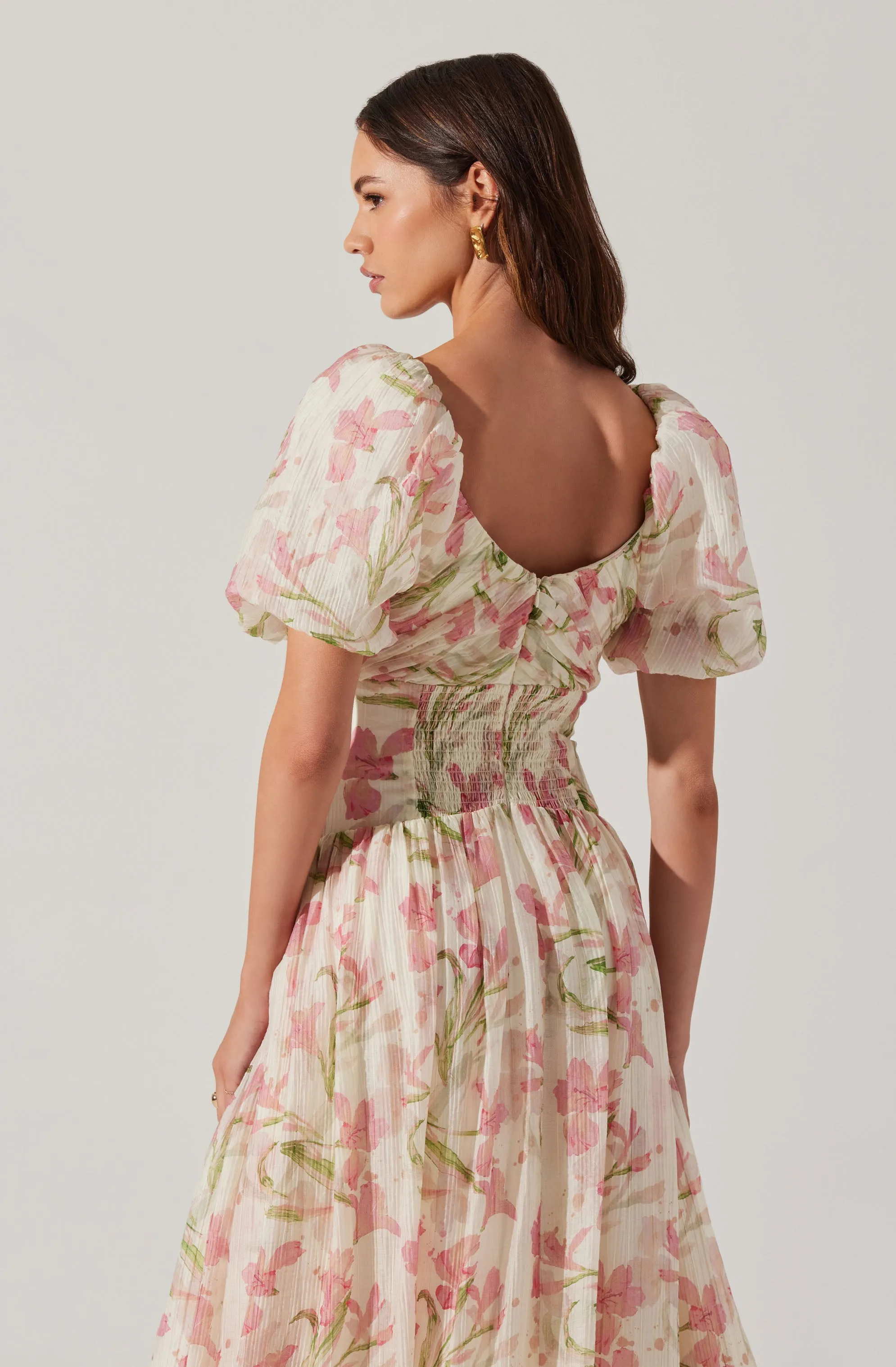 BestSelling Sasilia Floral Puff Sleeve Dress  Ends Soon!