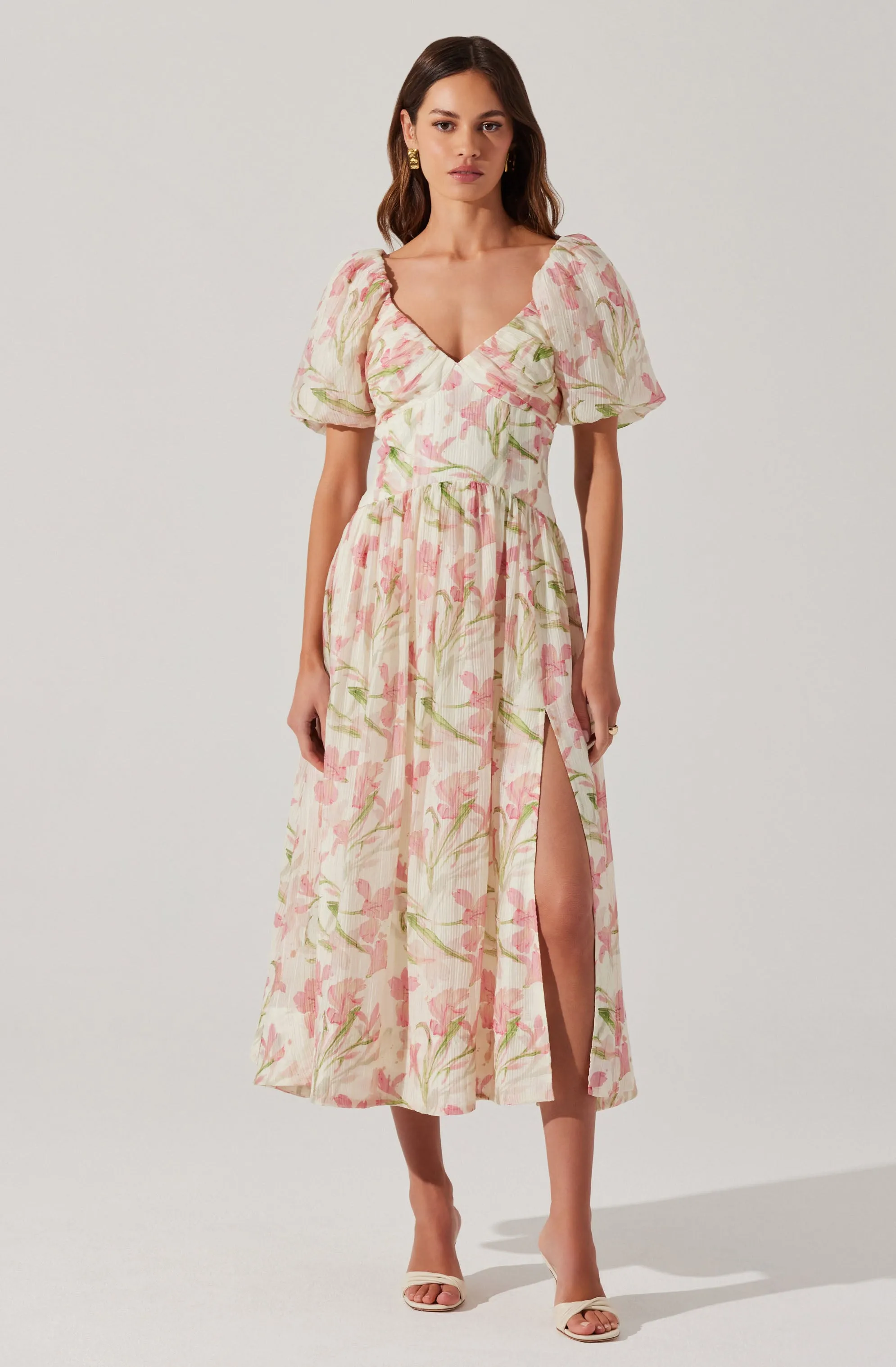 BestSelling Sasilia Floral Puff Sleeve Dress  Ends Soon!