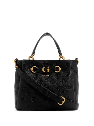 Black Izzy Small Satchel Bag Guess