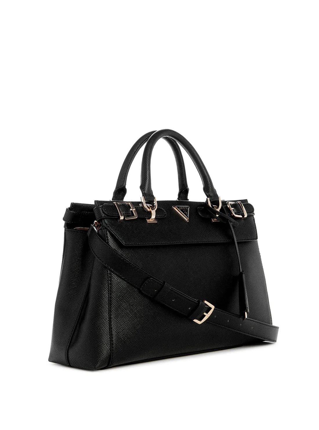Black Levante Luxury Satchel Bag Guess