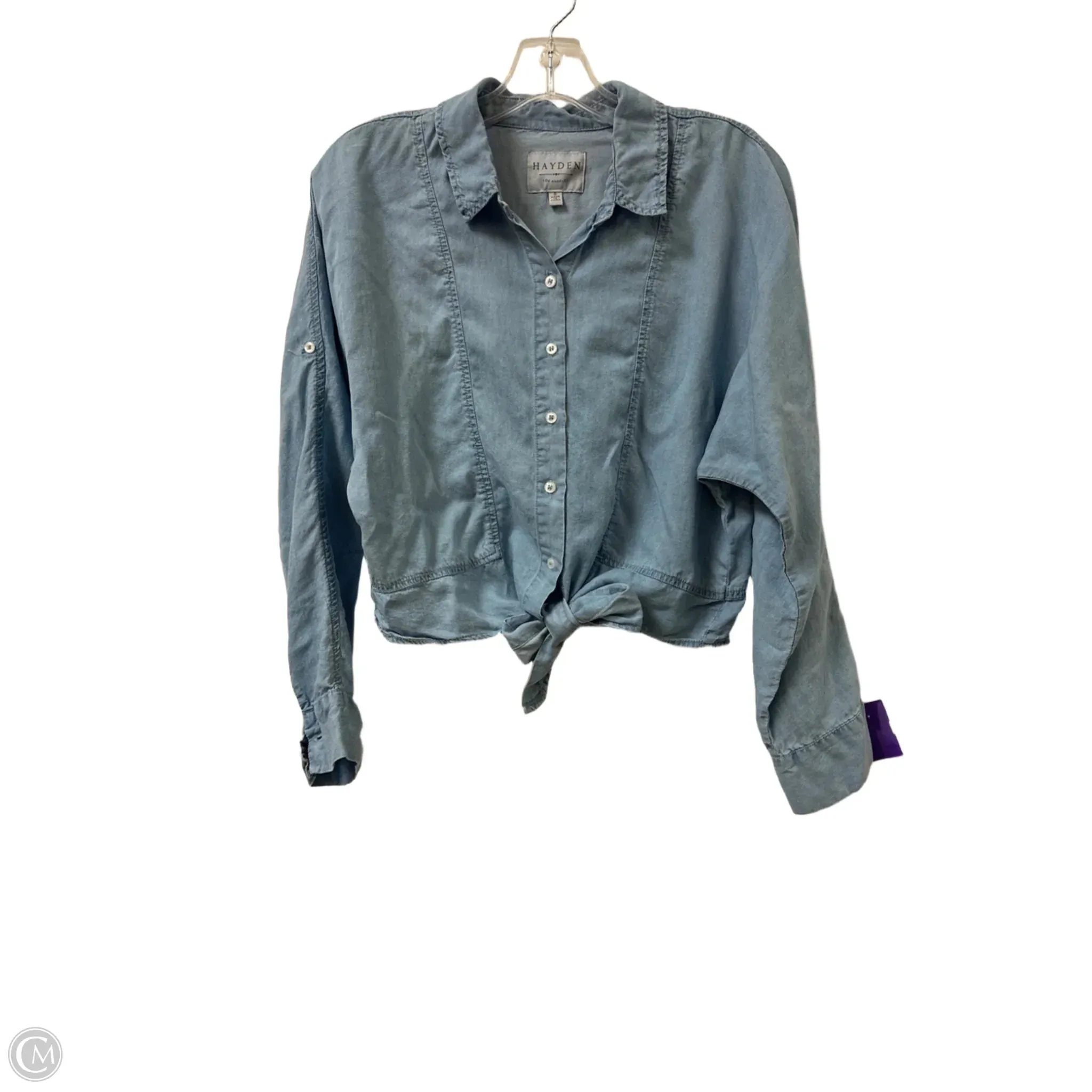 Blouse Long Sleeve By Hayden La In Blue, Size: S
