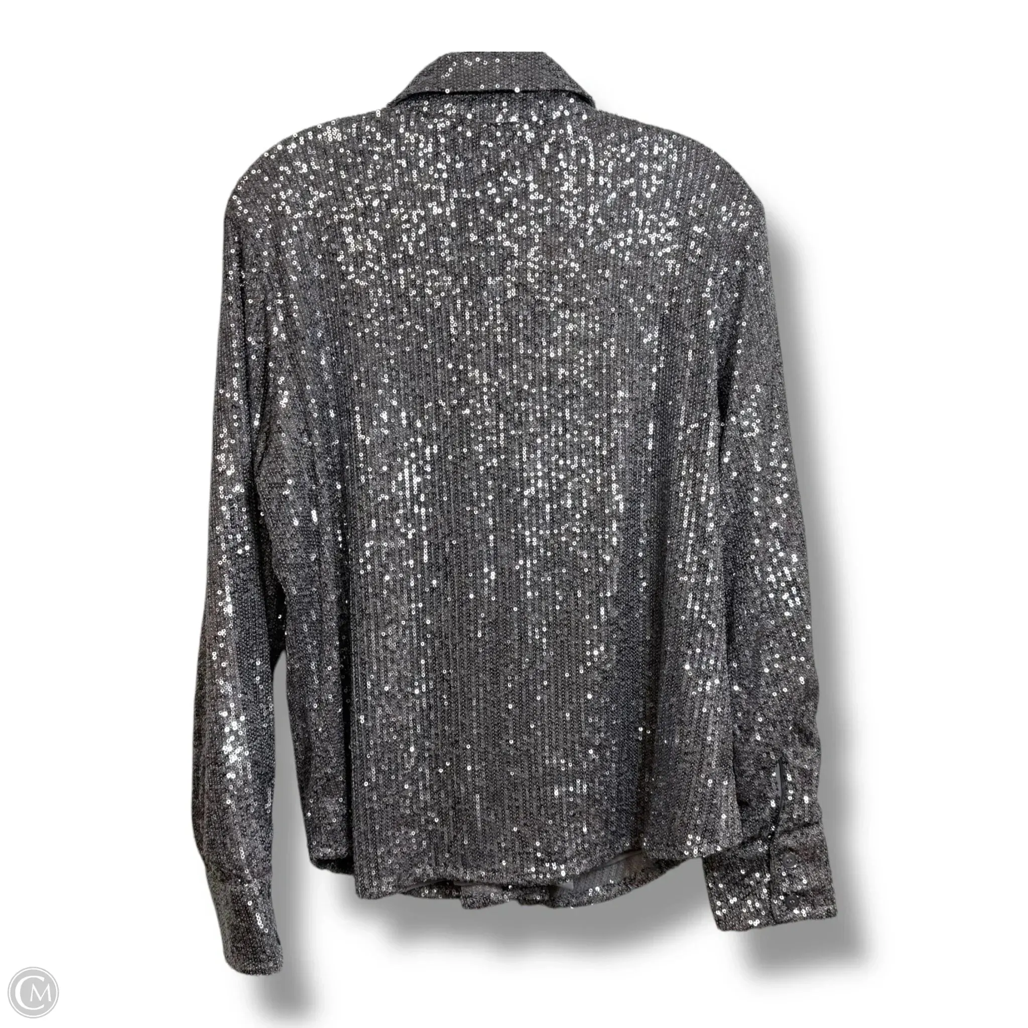 Blouse Long Sleeve By Sanctuary In Silver, Size: L