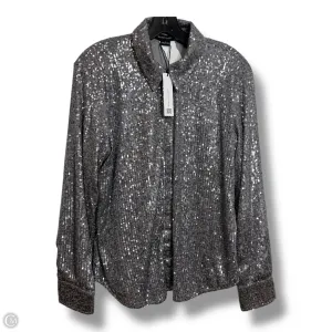 Blouse Long Sleeve By Sanctuary In Silver, Size: L