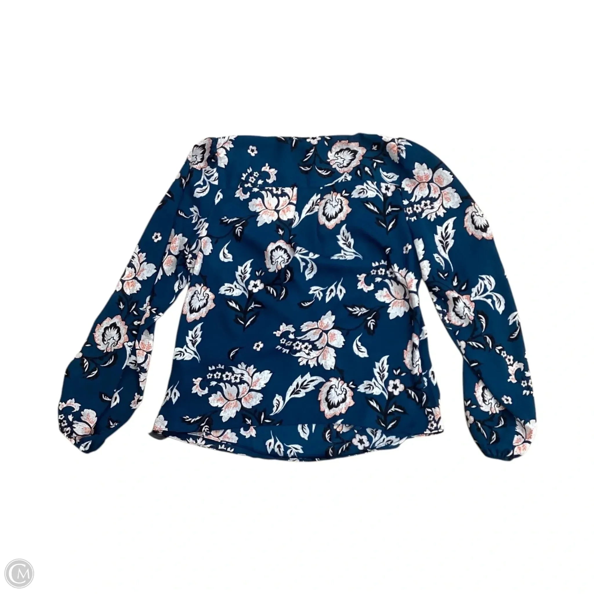 Blouse Long Sleeve By White House Black Market In Floral Print, Size: S