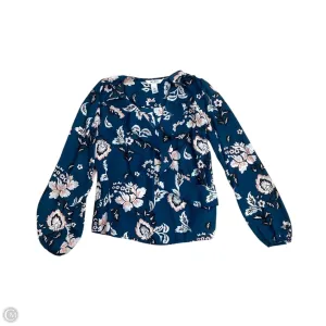 Blouse Long Sleeve By White House Black Market In Floral Print, Size: S