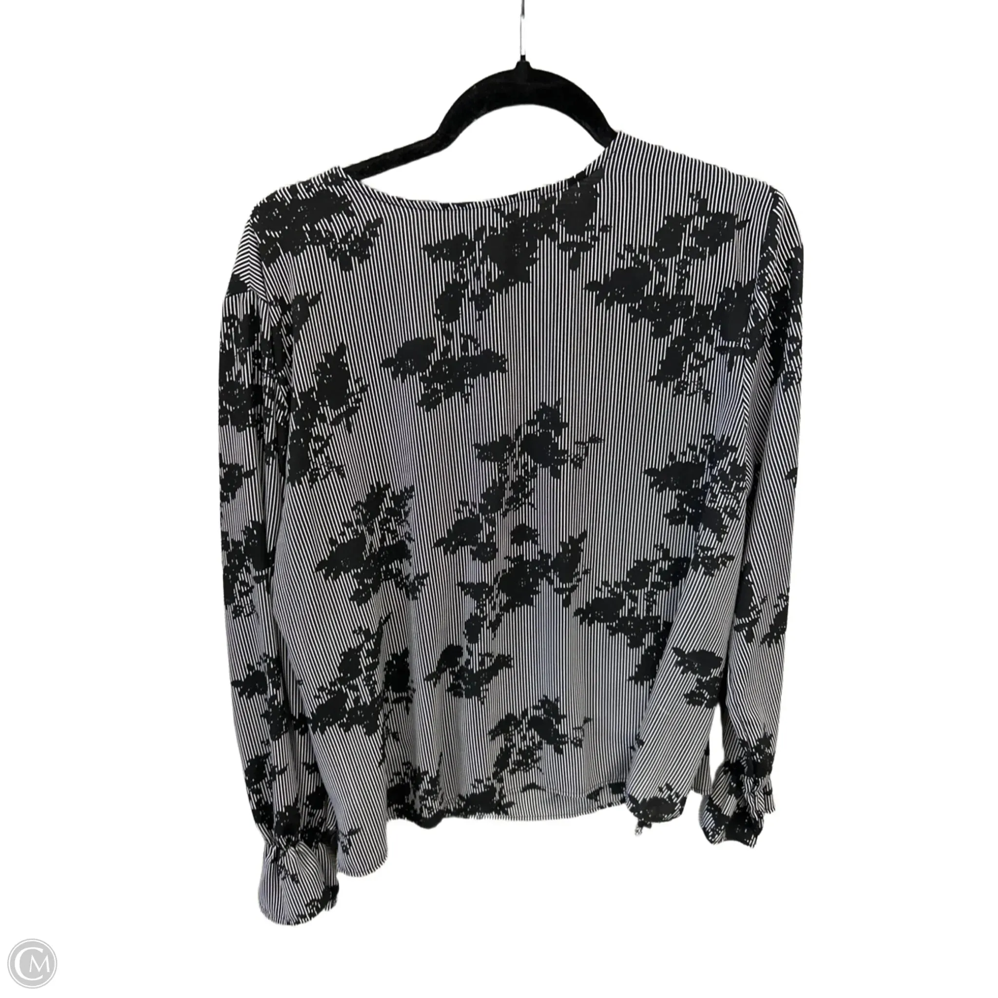 Blouse Long Sleeve By Worthington In Black, Size: Xl