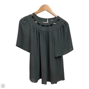 Blouse Short Sleeve By Ann Taylor In Black, Size: Mp
