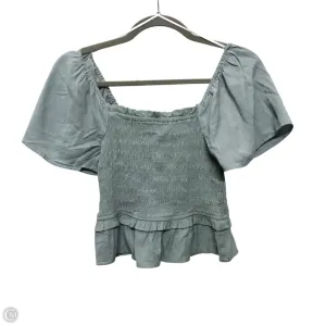 Blouse Short Sleeve By Love Tree In Green, Size: M
