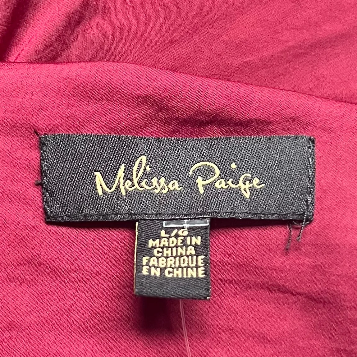Blouse Short Sleeve By Melissa Paige In Red, Size: L