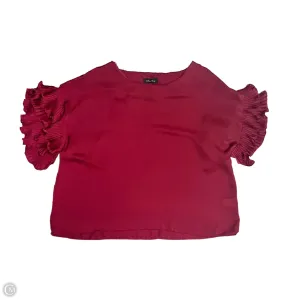 Blouse Short Sleeve By Melissa Paige In Red, Size: L