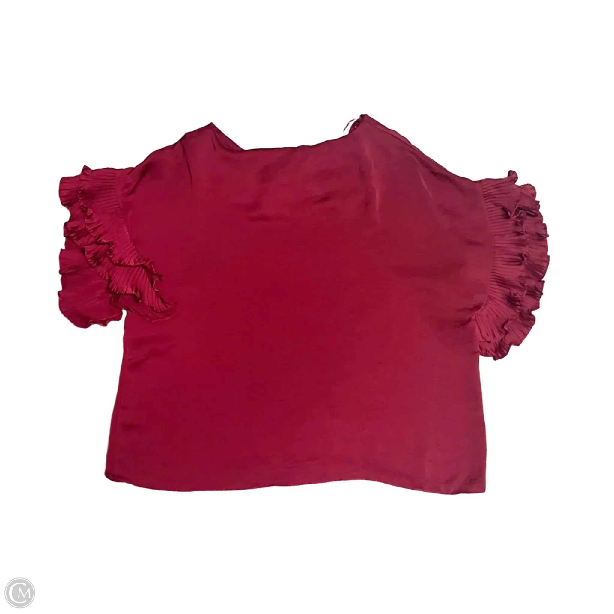 Blouse Short Sleeve By Melissa Paige In Red, Size: L