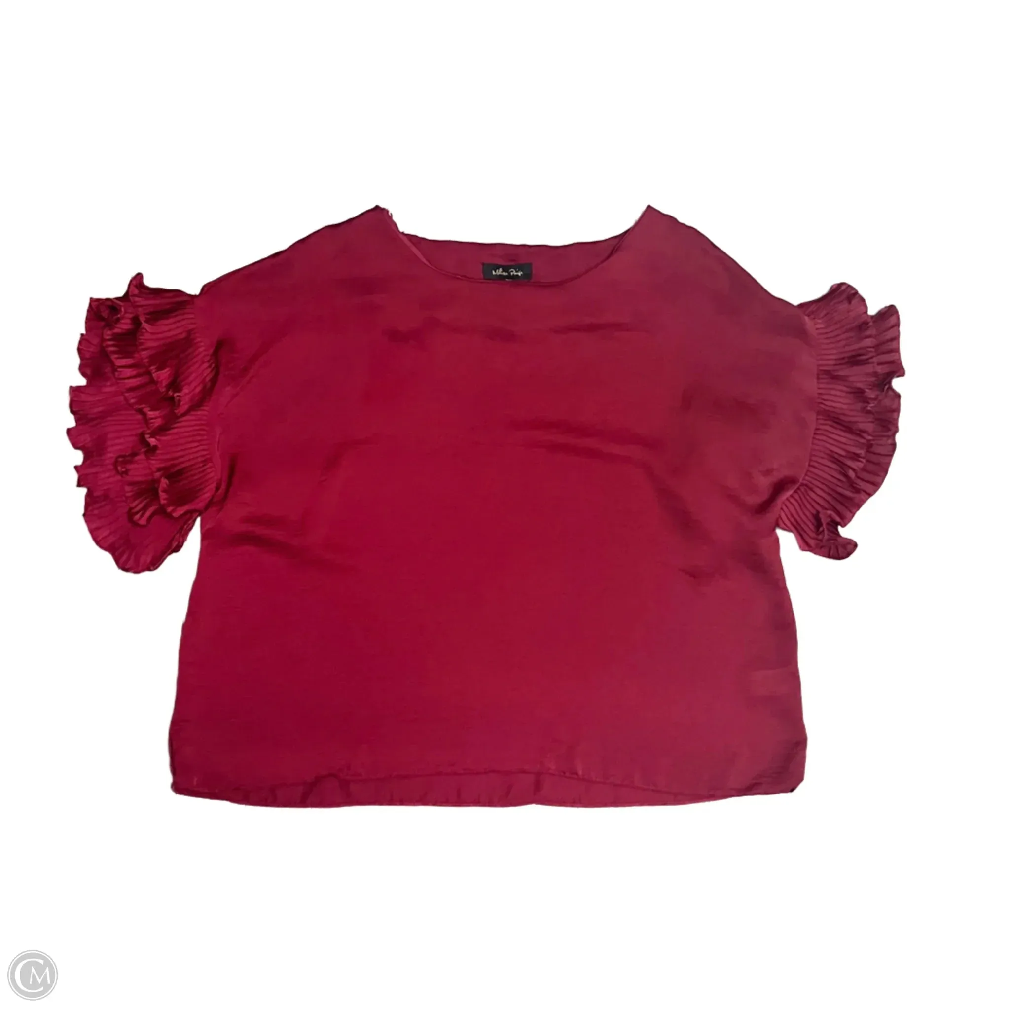 Blouse Short Sleeve By Melissa Paige In Red, Size: L