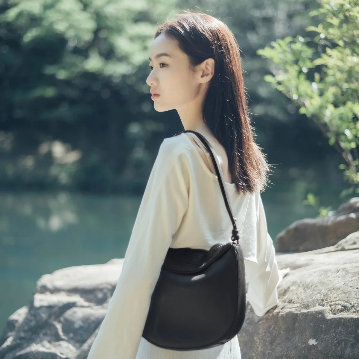 Cally Leather Crossbody Bag